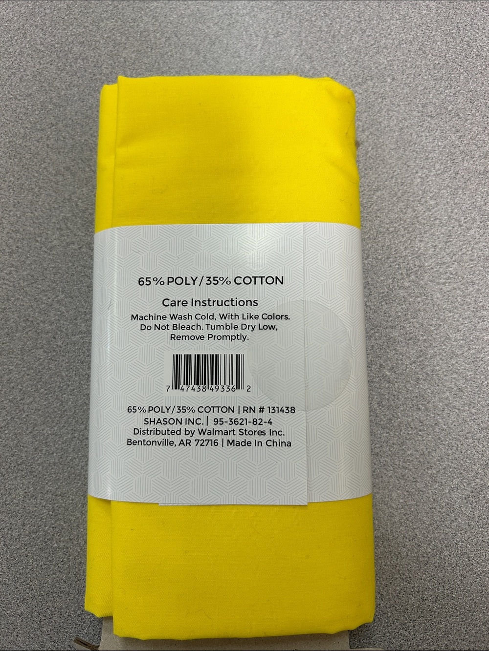 Bright Yellow Poly-Cotton Fabric Cut - 2 Yard - Picture 2 of 2